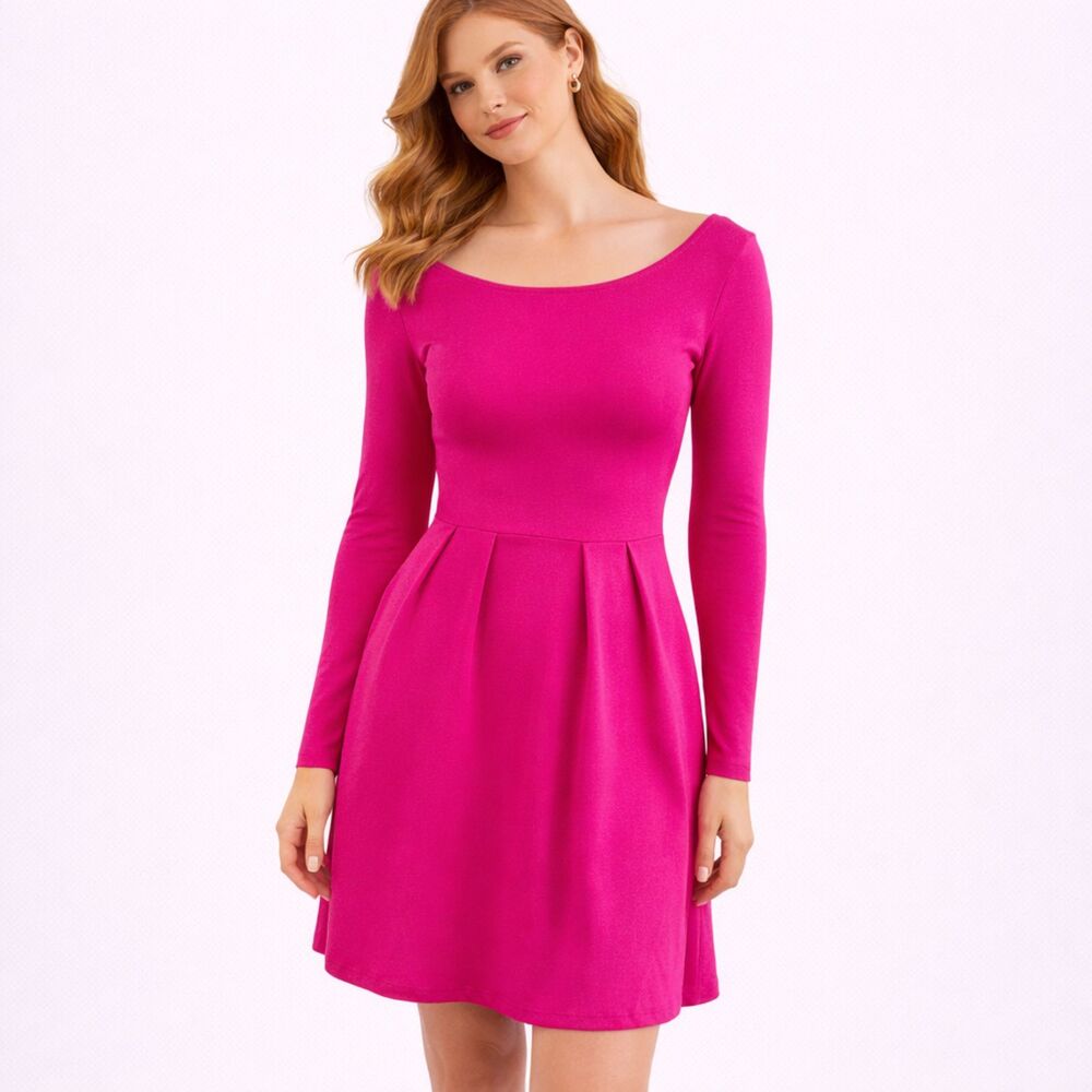 Amanda Uprichard Fuchsia Long Sleeve Dress P